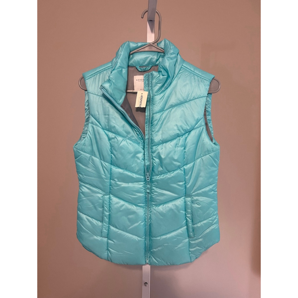 Women's Aeropostale Teal Puffer Vest M